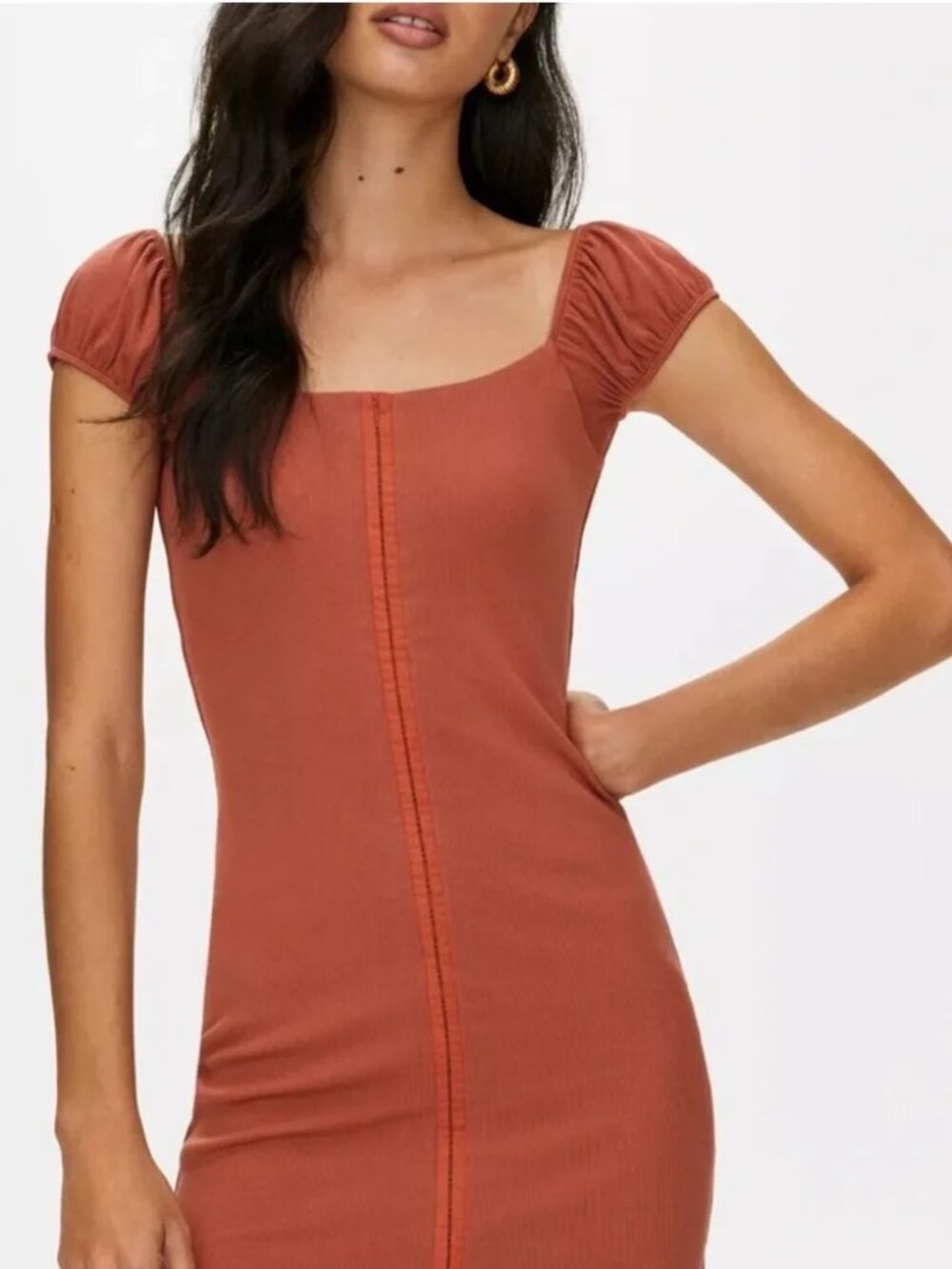 NWT Wilfred Free Fortune Dress Rusty Brown Size M
